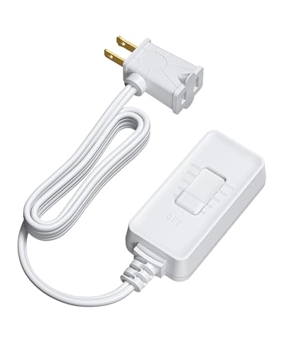 White Plug-in Dimmer Switch for Lamps, Full Range Stepless Control, DEWENWILS