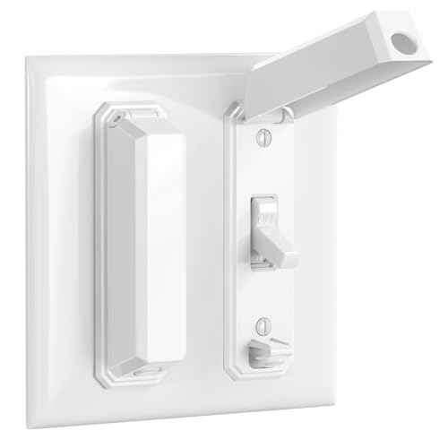 CLYMENE Light Switch Cover Guard, Child Proof Wall Switch Cover Keeps Your Lights or Switches from Getting Accidentally Turned ON or Off, Toggle Style (White, 2 Pack)