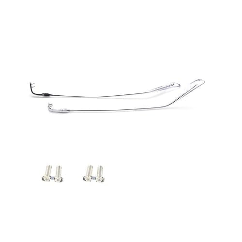 QYAJS 1 Pair Metal Frame Arms Rimless Glasses Legs Glasses Replacement Temple Eyewear Frame Temple (Silver)