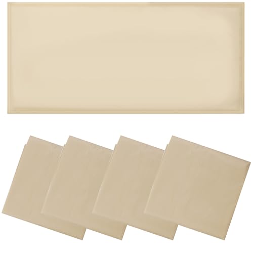 Torixqi 4 Pack Fluorescent Light Covers - Warm Yellow Magnetic Ceiling Shades 4x2ft