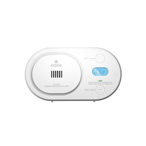 Kidde 10-Year Battery Carbon Monoxide Detector COBDL10 - Pack of 1, Wall or Table Mount