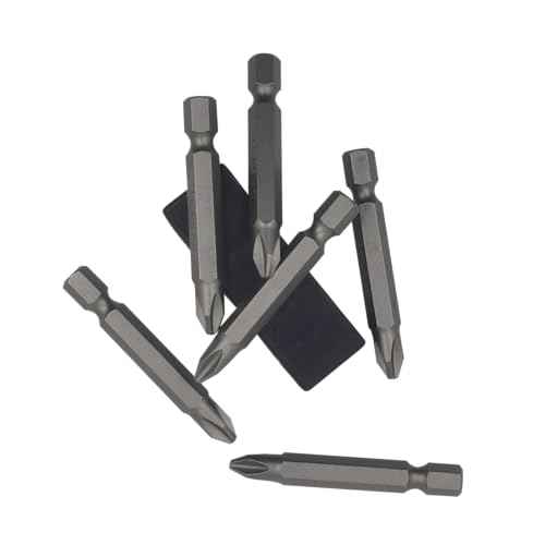 6Pcs 50mm JIS Screwdriver Bit Set with Magnetic Tip,1/4 Hex Shank, S2 Alloy Steel & 6-Hole Storage Strip-erfect for Japanese Motorcycles, Cars£¬Bicycle & Equipment (JIS #1x2#2x2#3x2)