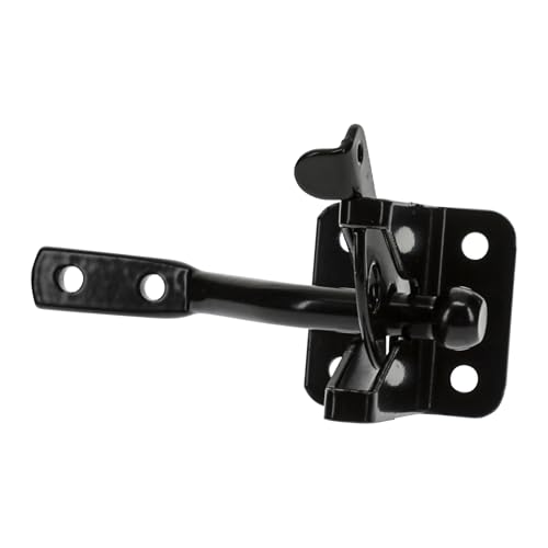 National Hardware Automatic Gate Latch 4-Inch Strike Steel Black Pack of 1