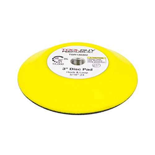 TGR 3" Hook and Loop Sanding Backup Pad 5/16-24 Female Thread