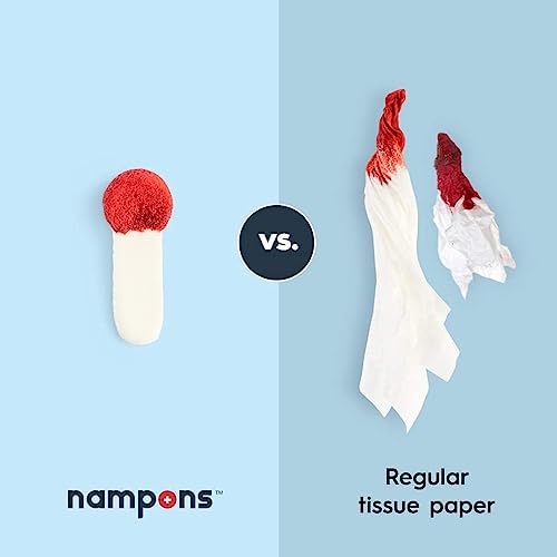 Nampons Nose Bleed Stoppers with Clotting Agent - Fast, Painless Emergency Care (6 Pack)