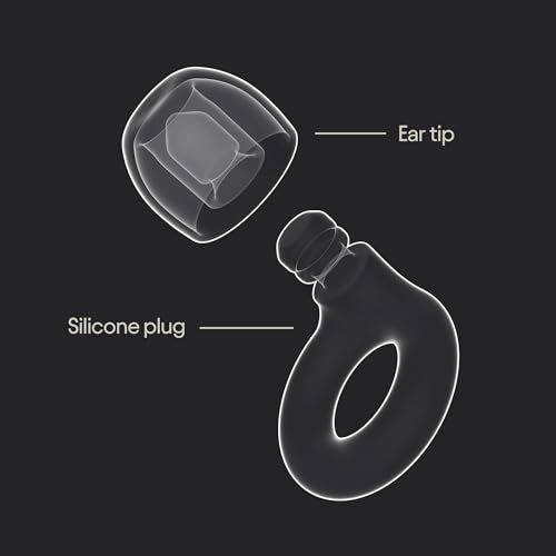 Loop Quiet 2 Black Reusable Ear Plugs - Ultra-Comfortable Hearing Protection for Sleep & Focus