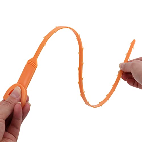 12-Pack Flexible Drain Snakes for Clogs | 19.6-Inch Hair & Debris Remover Tools