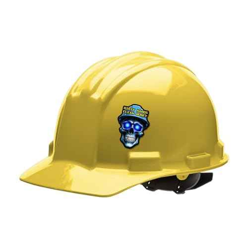 Dirty Hands Make Clean Money Reflective Skull Hard Hat Stickers, Decal for Toolboxes, Helmets - Funny Design for Mechanics, Adults, Electricians, Construction, Welders, Gifts for Blue Collar Workers
