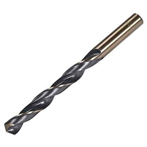uxcell Straight Shank Twist Drill Bits 12mm Gold Titanium & Black Nitride Coated High Speed Steel (HSS) 4341 with 12mm Shank for Stainless Steel Alloy Metal Plastic Wood