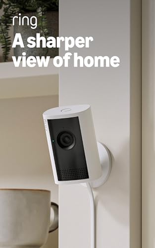 Ring Indoor Cam Plus White - 2K Security Camera with 4x Zoom & Low-Light Vision