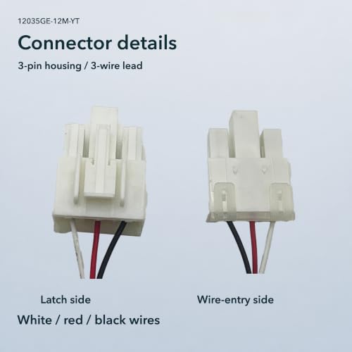 SVKWS 3-Pin Black Refrigerator Fan Motor DA31-00334D 12035GE-12M-YT 12V 0.26A