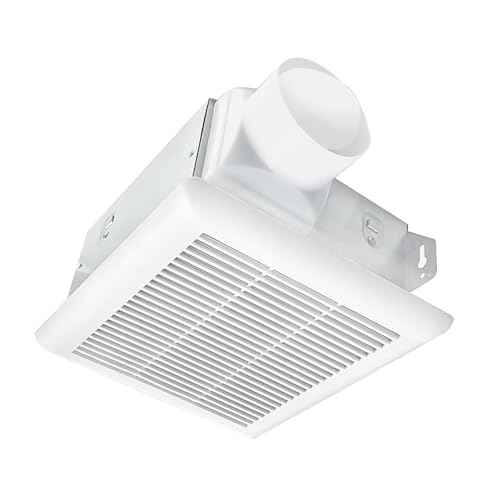 Quiet Bathroom Ceiling Fan,Certified by UL,50 CFM, 1.0 Sones, 4-inch & 3-inch Duct, White, 115V Vent Fan for Bathroom/Shower/Office/Home