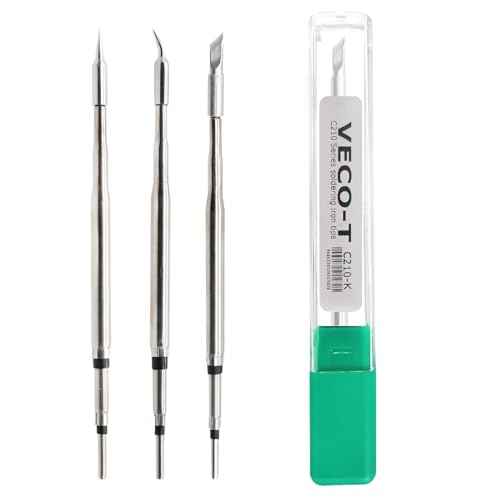 3PCS Soldering Iron Tips,C210-I IS K Replacement for C210-018 002 020, Constant Temperature, Compatible with JBC Soldering Station
