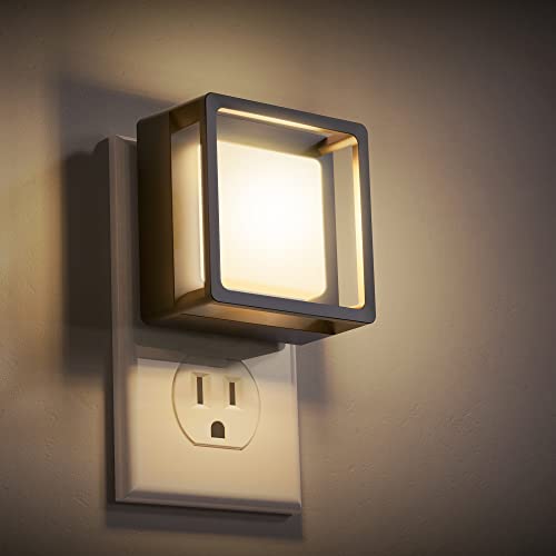 DORESshop Soft White LED Night Light 2 Pack Plug-In Wall Night Lights 3000K