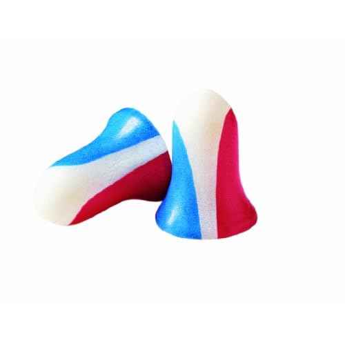 Howard Leight by Honeywell Super Leight USA Disposable Foam Shooting Earplugs, 10-Pairs (R-01891),Red/White/Blue