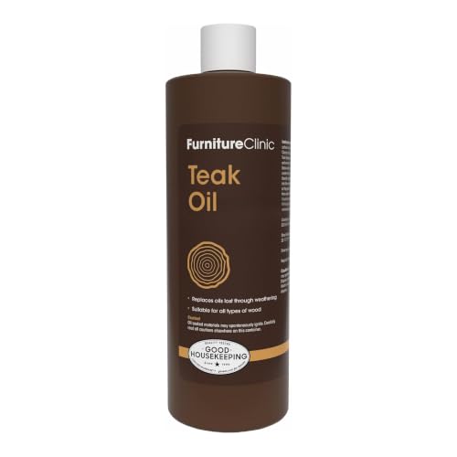 Furniture Clinic Teak Oil 17 Fl Oz - Protect & Restore Indoor & Outdoor Wood Furniture