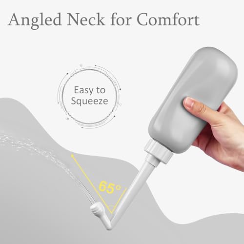 FOOFOO Gray Portable Bidet with Large 15.8oz Capacity Travel Handheld Personal Toilet