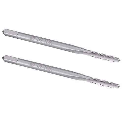 Burkit 2pcs M2 X 0.4 Thread Tap Right Hand, HSS M2 x 0.4 Straight Fluted Machine Tap