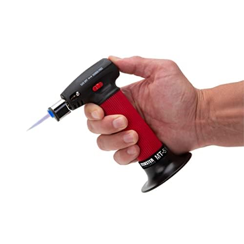 Master Appliance MT-51 Professional Butane Torch Lighter, Hand Held Torch Lighter, Adjustable Flame Mini Blow Torch, Refillable with Butane Fuel for Soldering, Electrical Connectors, Kitchen, Cooking