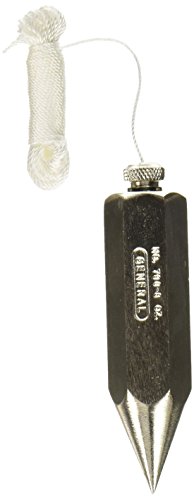 General Tools Plumb Bob Steel Hexagon 8 Ounce Construction