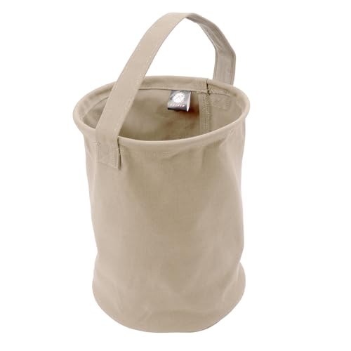 Rothco Medium Canvas Water Bucket – Natural, Durable Portable Water & Tool Carrier