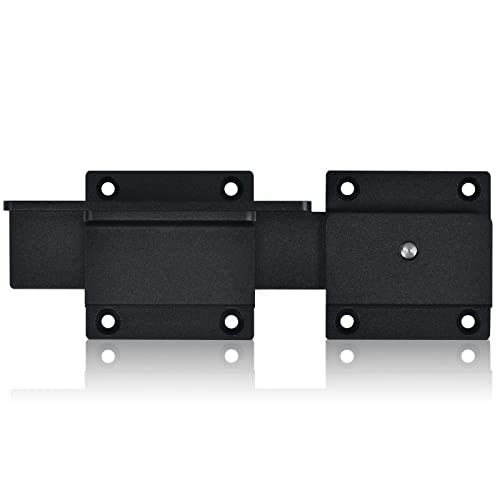 Black 7-Inch Outdoor Gate Latch Lock with Padlock Hole for Wooden Fence - Steinwhale