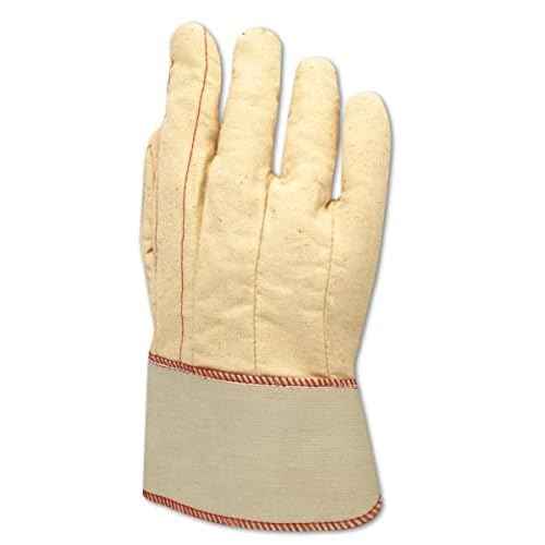 MAGID 794JSC MultiMaster Cotton/Poly Double Palm Canvas Glove with 2-1/2" Safety Cuff, Work, Men Jumbo, White (12 Pairs)