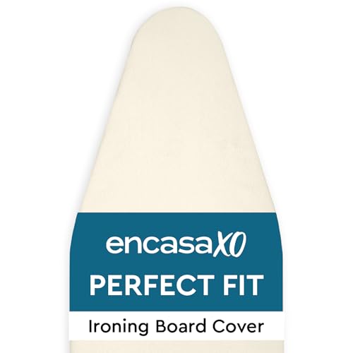 Encasa XO 54" x 15" Large Ironing Board Cover and Pad, Natural, Scorch-Resistant