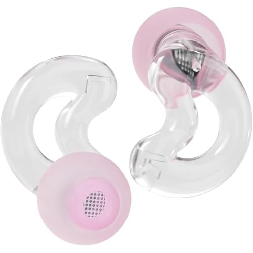 Ear Plugs for Noise Reduction Hearing Ear Protection, 33dB Reusable Earplugs for Work, Deep Focus, Travel and Noise Sensitivity,10 Ear Tips in XS/S/M/L/Double Layer