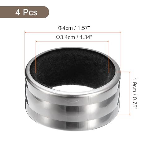 uxcell 4pcs Wine Bottle Collars with Velvet Flocking – Drip Catcher Rings