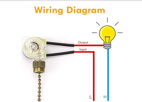 Zing Ear ZE-109 Ceiling Fan Light Switch with Pull Chain