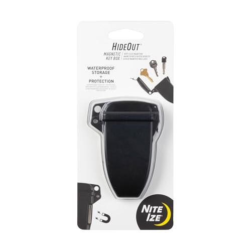 Nite Ize Hideout Large Waterproof Magnetic Key Box - Secure Outdoor Key Hider