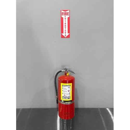(4 pack) Fire Extinguisher Signs Fire Extinguisher For Business Office or Warehouse 80 mil Thick Plastic