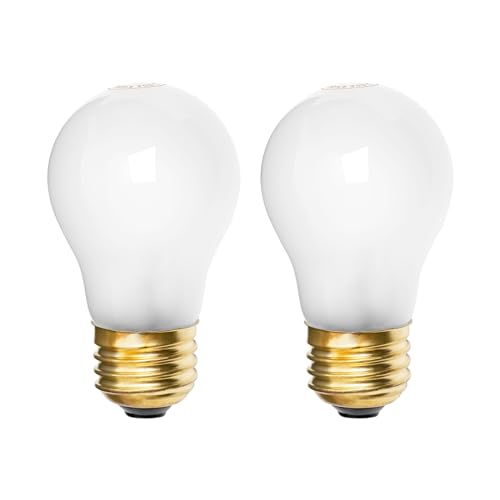 Belleone 8009 2 Pack 40W Refrigerator & Oven Light Bulbs, E26 120V, Yellow Warm Light