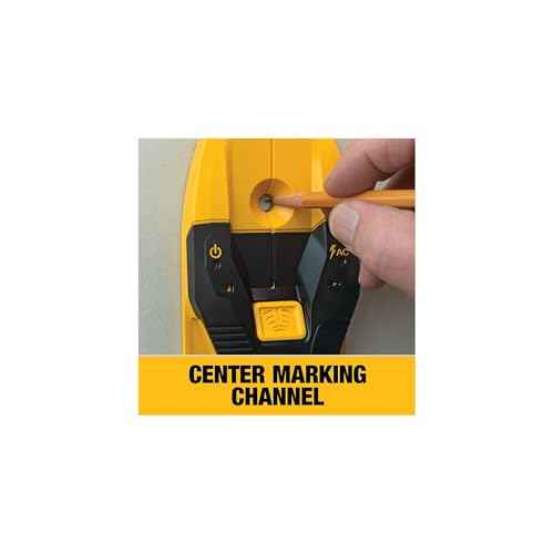 DEWALT Stud Finder, 3/4¡±, Locate Framing Studs Efficiently with LED Arrows, Ideal for Wood and Metal, AAA Batteries Included (DW0100)