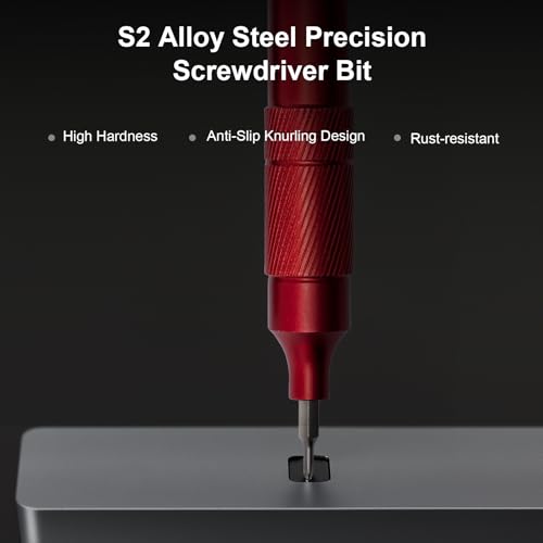 24-in-1 Precision Screwdriver Set, Magnetic Multi Bit Mini Screwdriver Set, Pen Style Repair Tool Kit for Eyeglass, Watch, Computer, Jewelry, Laptop, Phone and Electronic (Red)