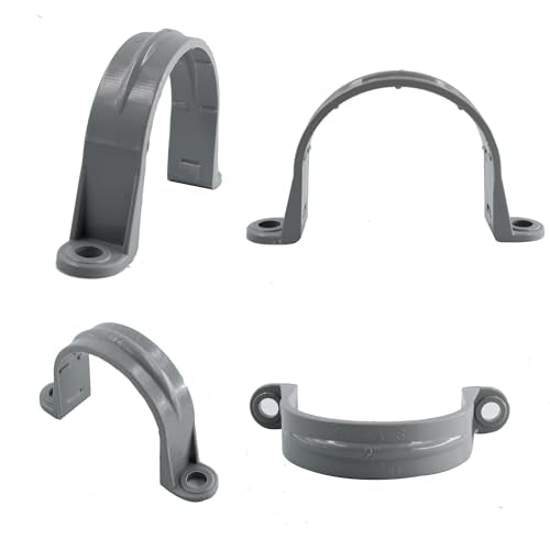 10PCS 1-1/2 Inch PVC Pipe Straps, Two Hole Plastic Pipe Clamps, Conduit Strap Clamps, Cable Clamp, PVC Pipe Mounting Bracket