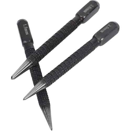 3Pcs 10cm Black High-Carbon Steel Center Punch Set Non Center Punch for Alloy Steel Metal Wood Marking Drilling Tool Center Punches Punches Hand Tools, Center Punches