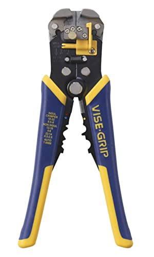 IRWIN VISE-GRIP 8-Inch Wire Stripper, Self-Adjusting, 10-24 AWG, ProTouch Comfort (2078300) - Version with 200mm Jaw