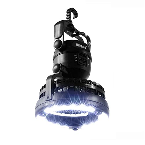 Odoland Portable LED Camping Lantern with Ceiling Fan - Emergency & Outdoor Use