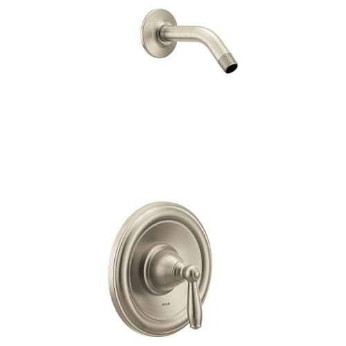 Moen Brantford Brushed Nickel Pressure Balance Shower Trim Kit - Includes Lever Handle, Model T2152NHBN (Variation: .5)