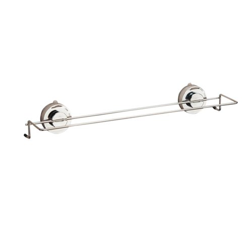 HOLIDYOYO Suction Cup Double Towel Rack Tool Stainless Steel Bathroom Towel Bar Modern Design for Easy Installation No Drilling Required for Bathroom Accessories and Storage