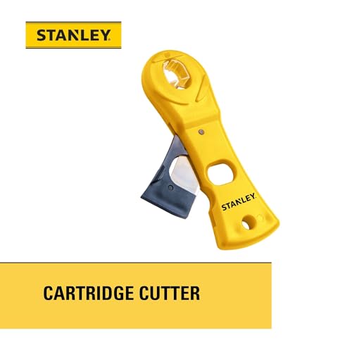 Stanley Caulking Cartridge and Nozzle Cutter - Safe and Compact Cutting, Durable and Portable Cartridge Cutter with Nozzle Cutting Function for Accurate Sealant Work, 1 Pack