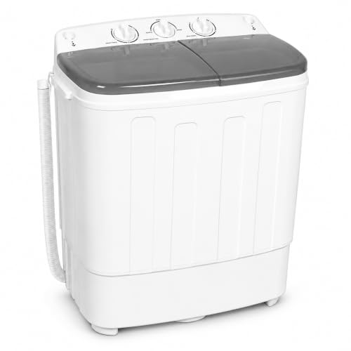 Pataku Portable Washing Machine & Dryer Combo 25.3Lbs Grey Compact Twin Tub