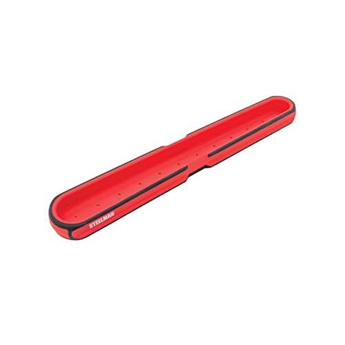 Steelman 75105 Medium 12-Inch Long Magnetic Steel Socket Storage and Parts Accessory Tray