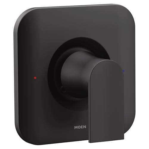 Moen Genta LX Matte Black Shower Handle - Pressure Balancing Valve, Pack of 1, 7.87 x 7.72 in