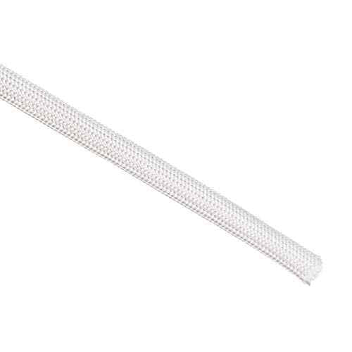 uxcell Insulation Braid Sleeving, 16.4Ft-6mm High Temp Fiberglass Sleeve White