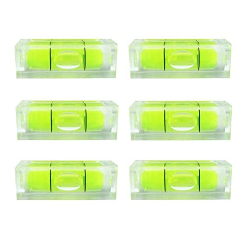 6Pcs Mini Bubble Level Set 10x10x29mm Acrylic Pocket Levels