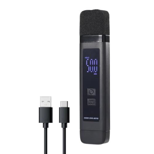 DANOPLUS Portable Decibel Meter 30-130dB Digital Sound Level with USB Rechargeable