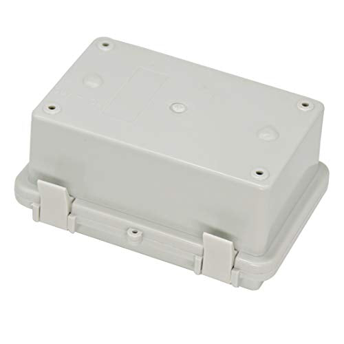 Zulkit 5.9 x 3.9 x 2.8 Inch Waterproof ABS Electrical Box with Hinged Cover, 2 Cable Glands